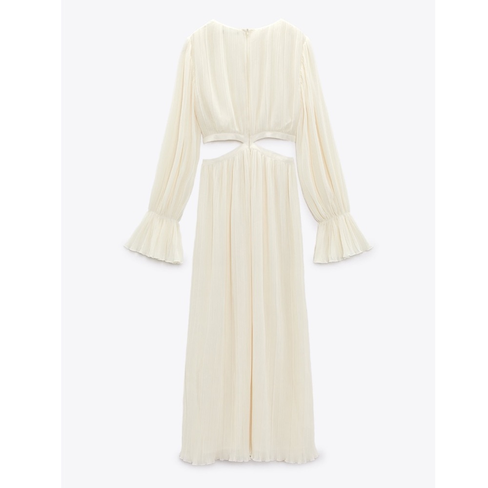 Zara CUT OUT PLEATED DRESS - Picture 6 of 10